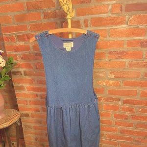 90s charter club vintage cotton denim dress sz 10